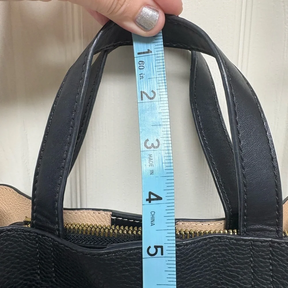 Michael Kors Emilia triple compartment satchel crossbody bag purse black bow EUC